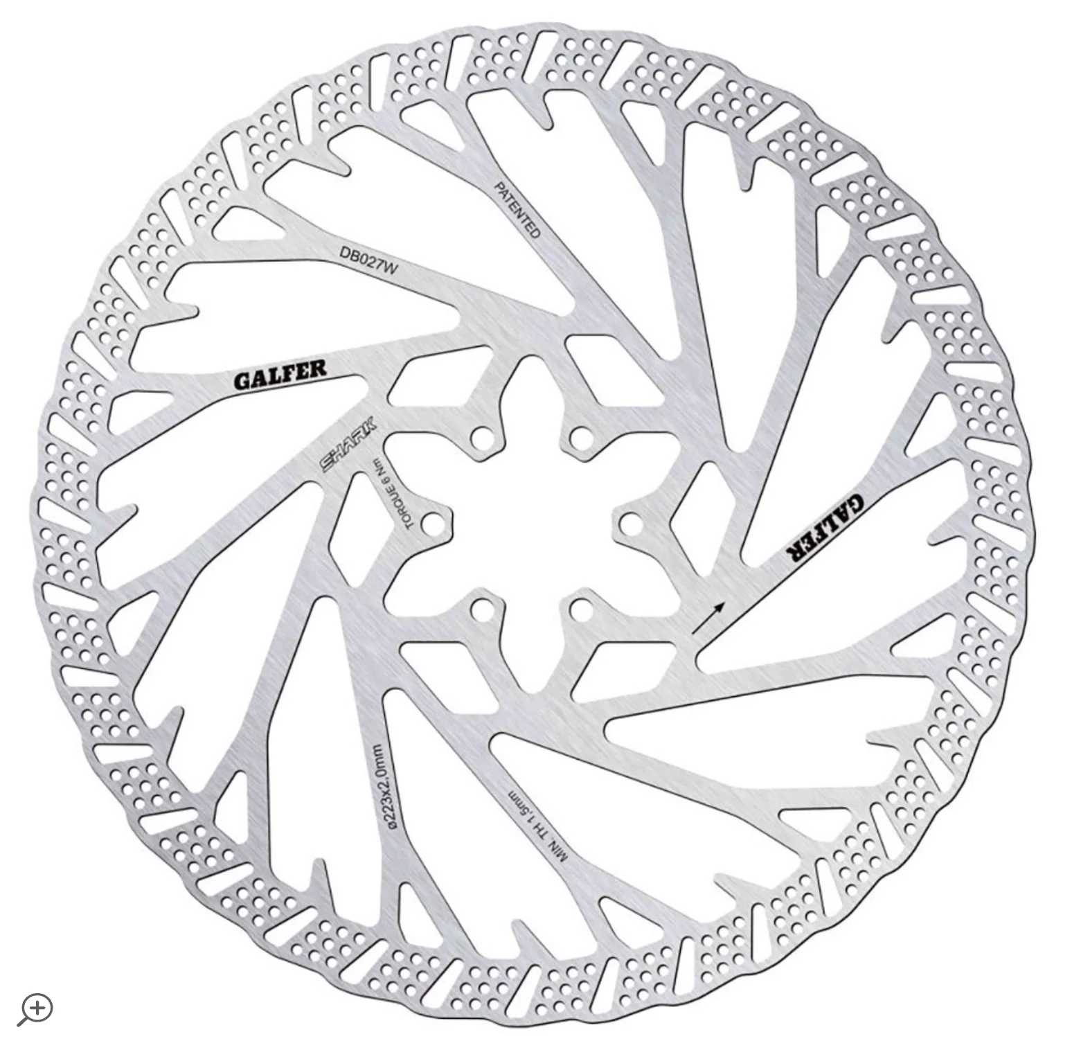 Galfer Shark Disc Rotor All Sizes 160 180 203 223mm 6 Bolt