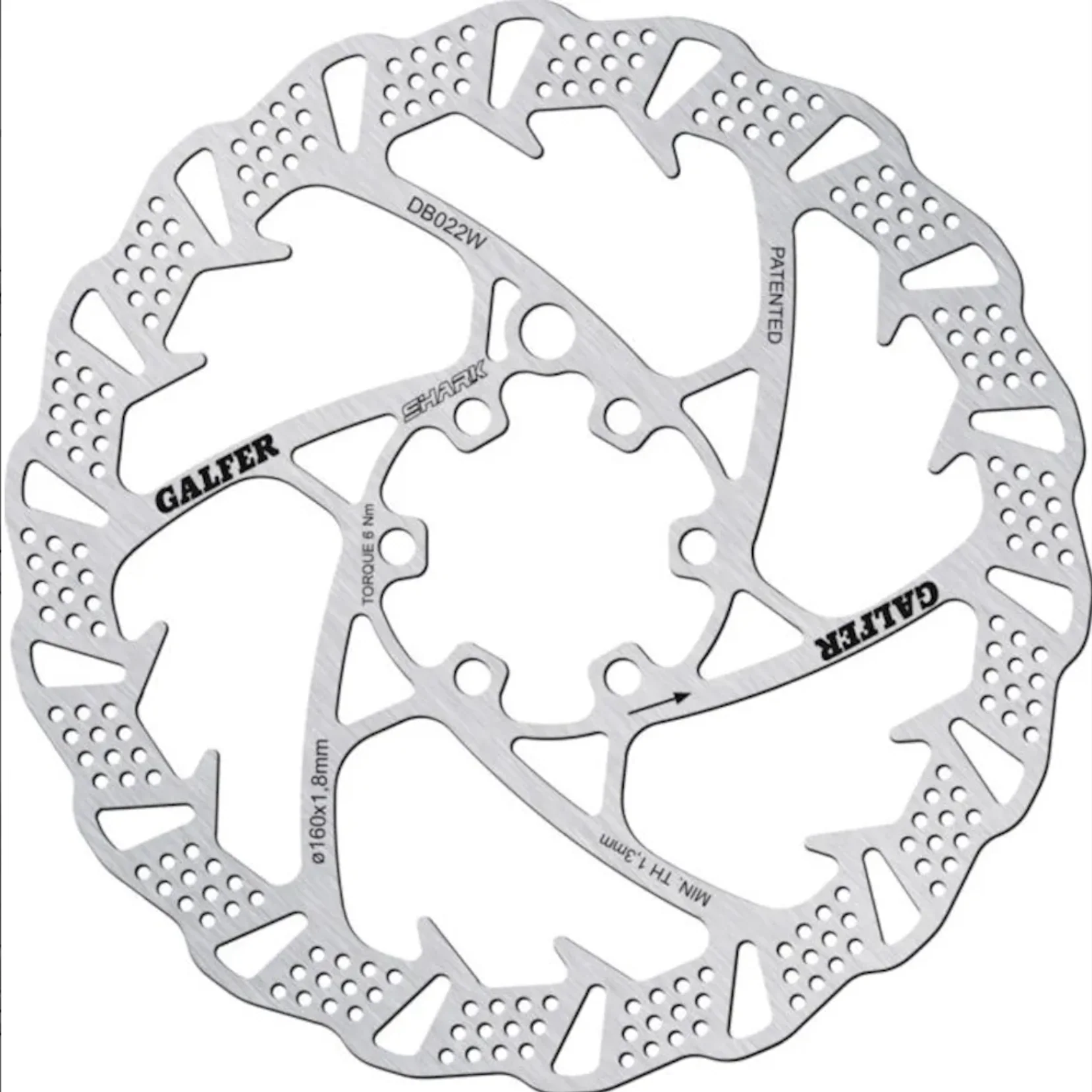 Galfer Shark Disc Rotor All Sizes 160 180 203 223mm 6 Bolt - Image 4