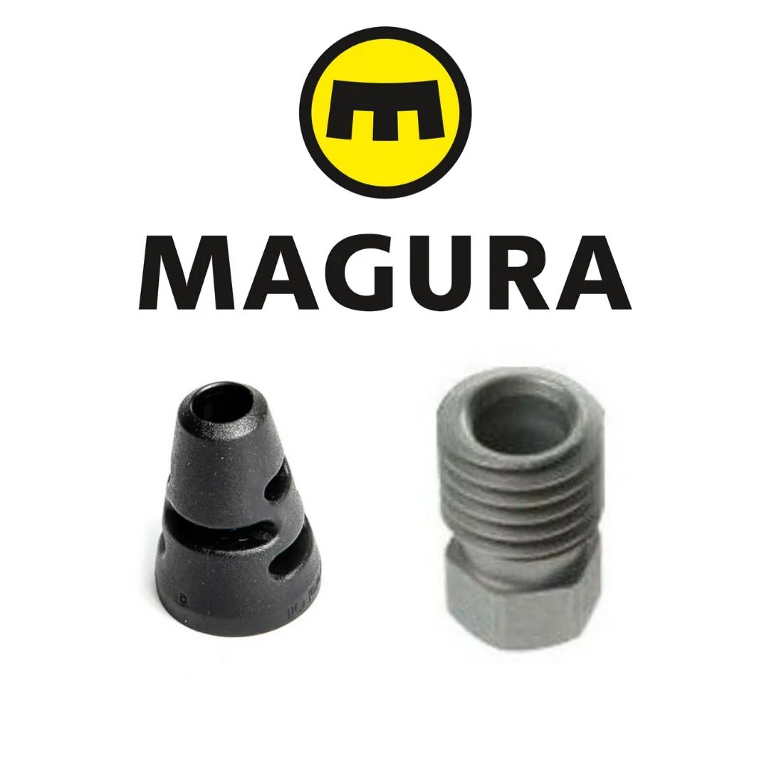 Magura Tubing Cover 0724699 + Sleeve Nut 0724700 for MT Levers Black