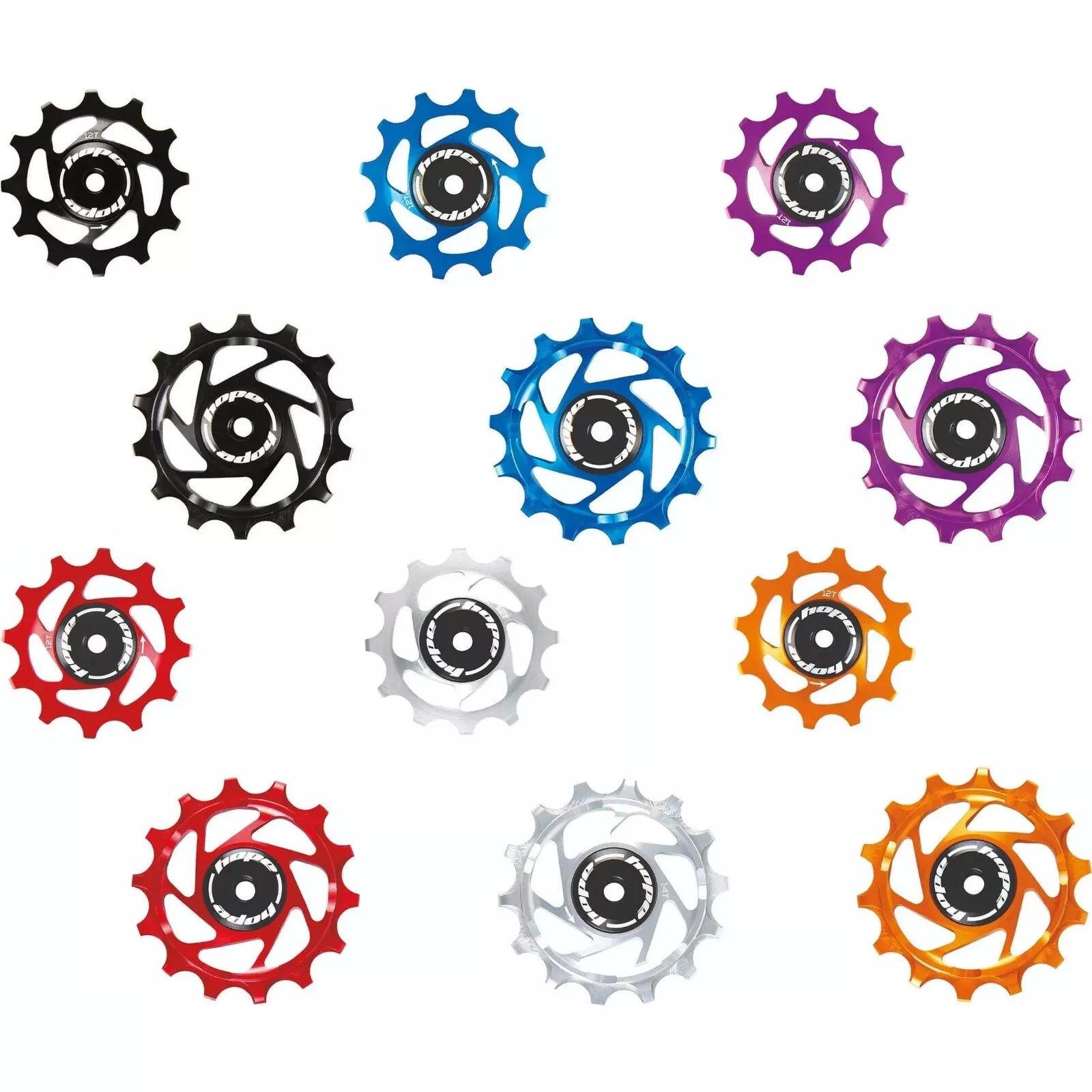 Hope 14T/12T For SRAM Coloured Jockey Wheels - Pair