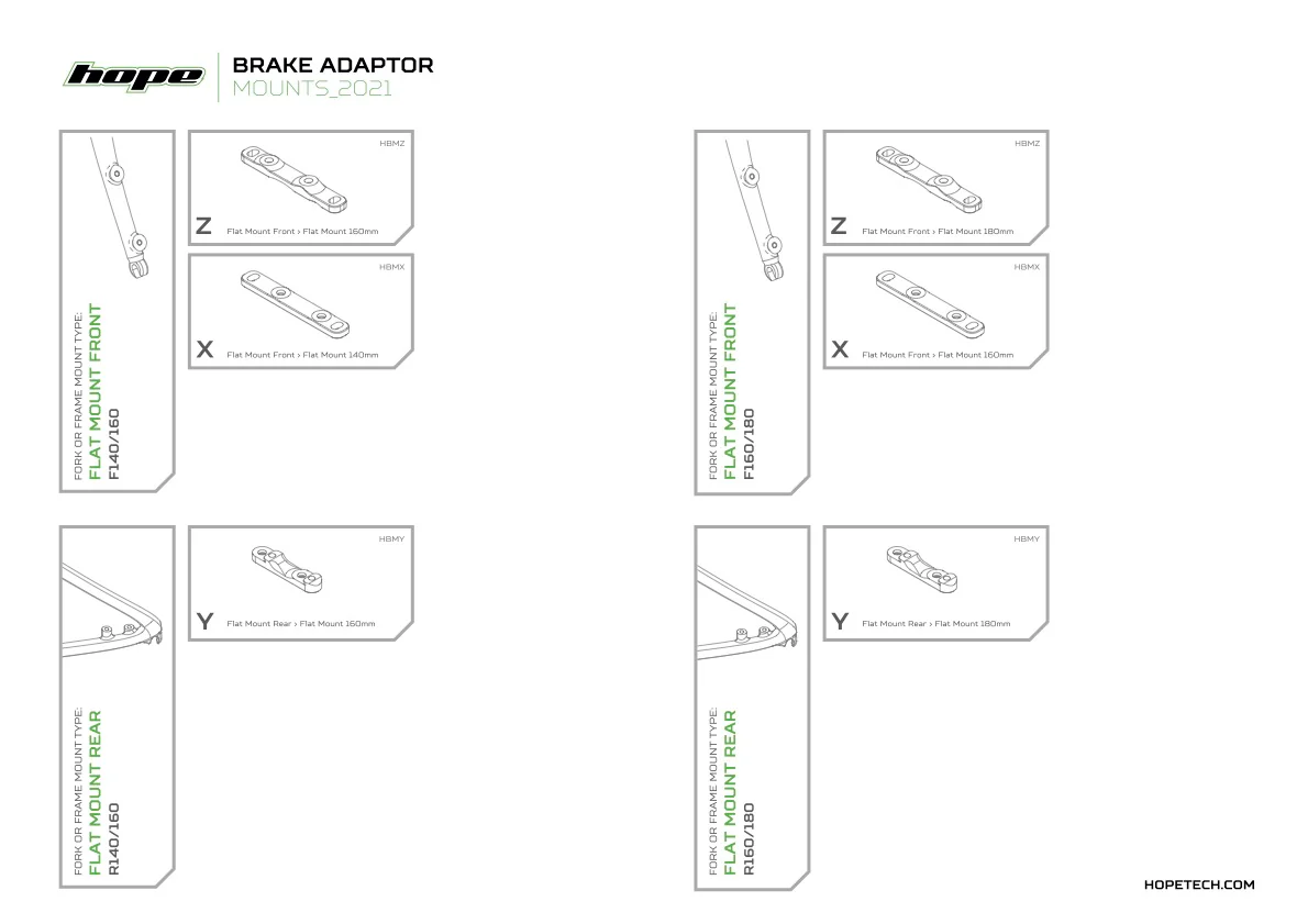 Hope Disc Brake Caliper Mount Adapters BLACK - All Sizes. - Image 3
