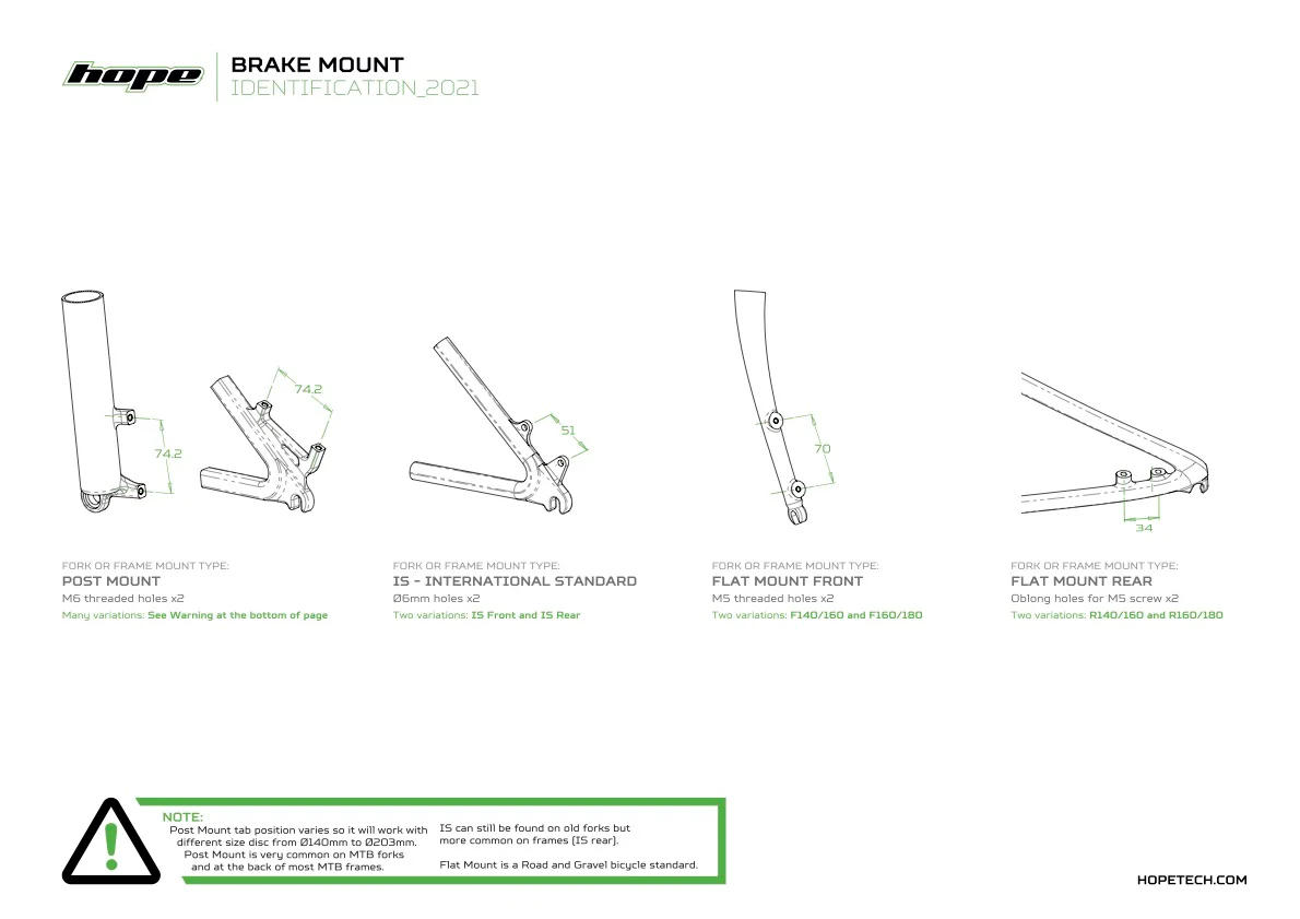 Hope Disc Brake Caliper Mount Adapters BLACK - All Sizes. - Image 5