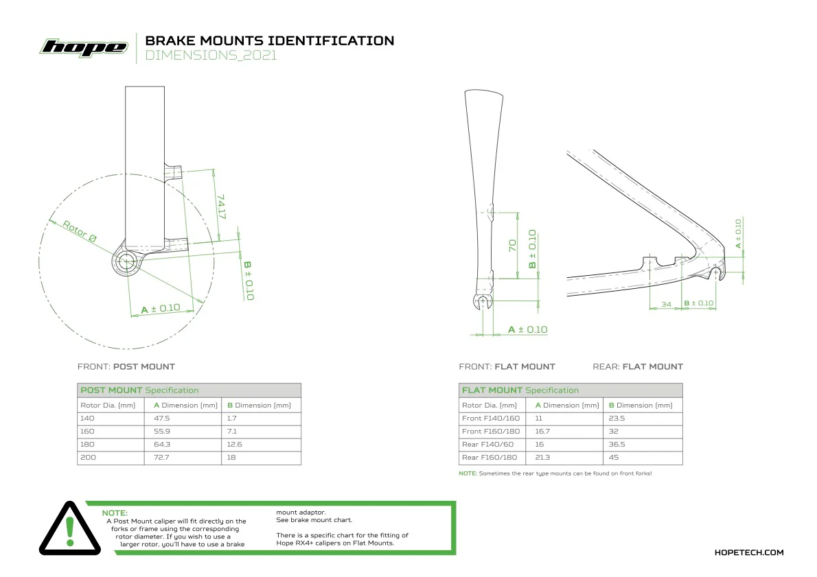 Hope Disc Brake Caliper Mount Adapters BLACK - All Sizes. - Image 4