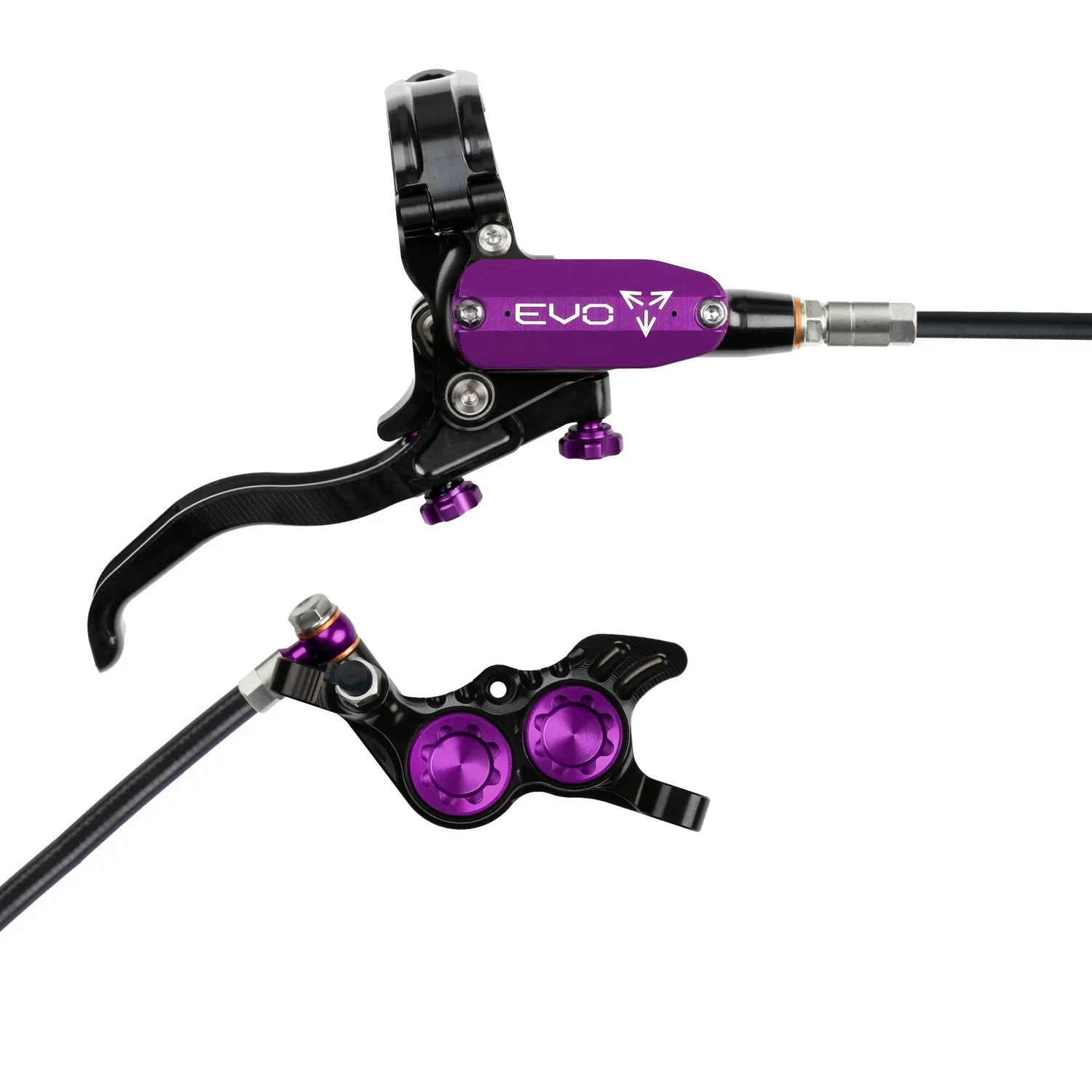 Hope Tech 4 EVO GR4 Complete Disc Brake No Rotor Black Hose - All Colours - Image 4