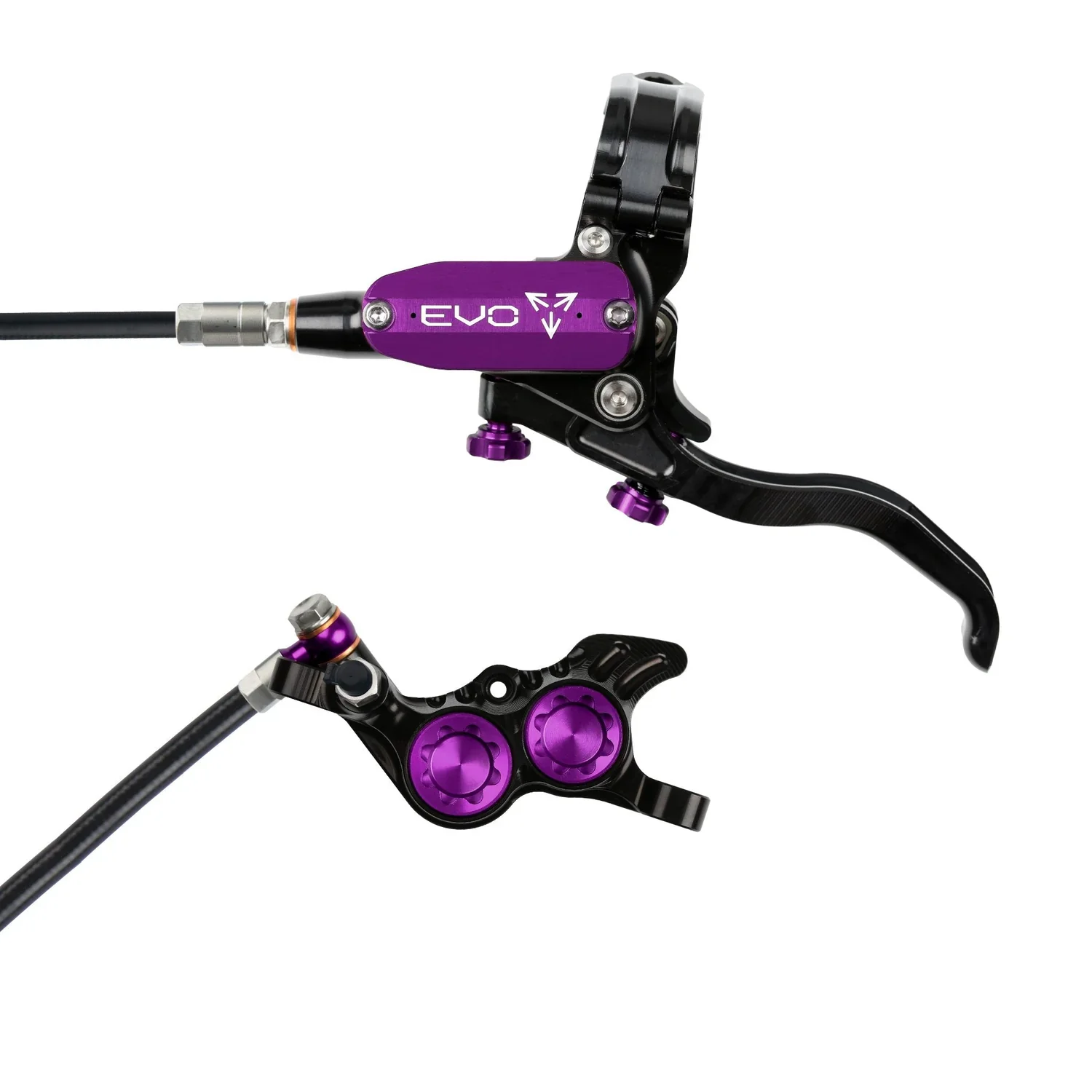 Hope Tech 4 EVO GR4 Complete Disc Brake No Rotor Black Hose - All Colours - Image 5