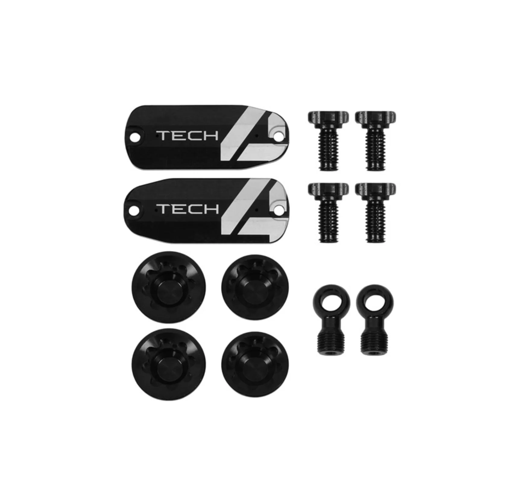 Hope Tech 4 V4 Brake Custom Kit - Lids Bore Caps Banjo Adj Screws All Colours. - Image 3