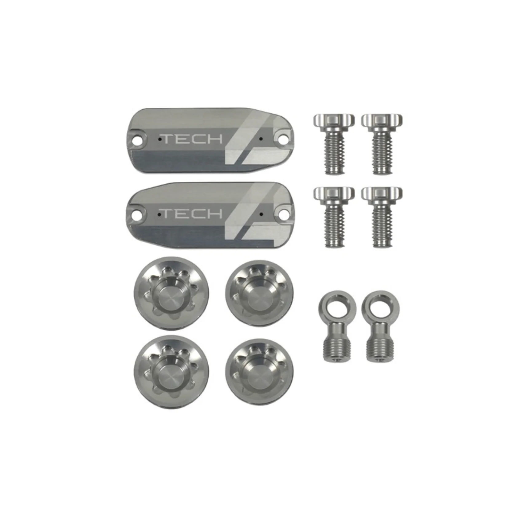 Hope Tech 4 V4 Brake Custom Kit - Lids Bore Caps Banjo Adj Screws All Colours. - Image 4