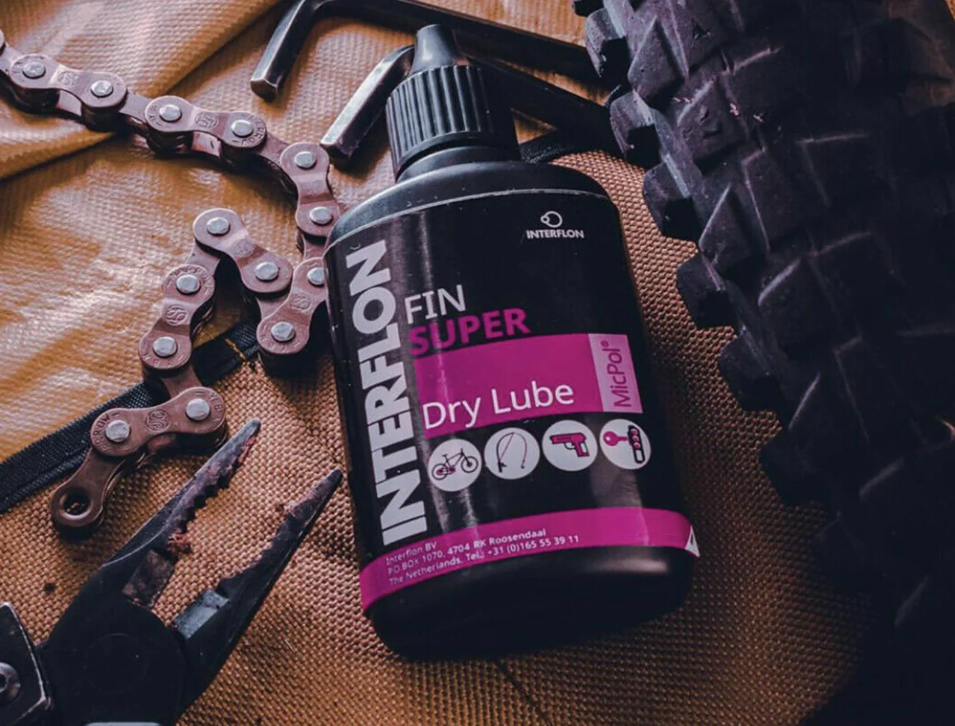 Interflon Fin Super Dry Lube 50ml Dropper Bottle (Chains, Gears and more!) - Image 2