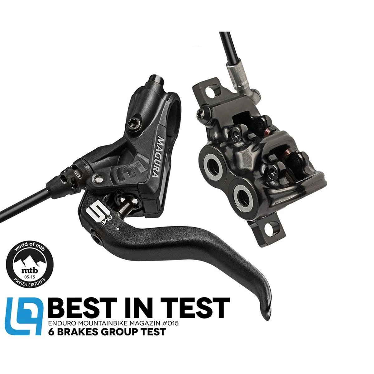 Magura MT5 Complete Disc Brake, 2-finger aluminium blade, For left or right. 2700477 - Image 2