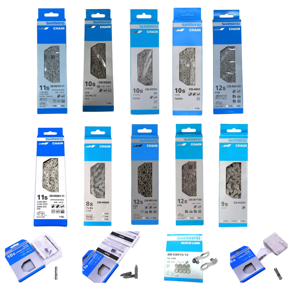 Shimano Chain 6 7 8 9 10 11 12 Speed HG40 4601 53 54 90 95 701 M7100 M8100 M9100