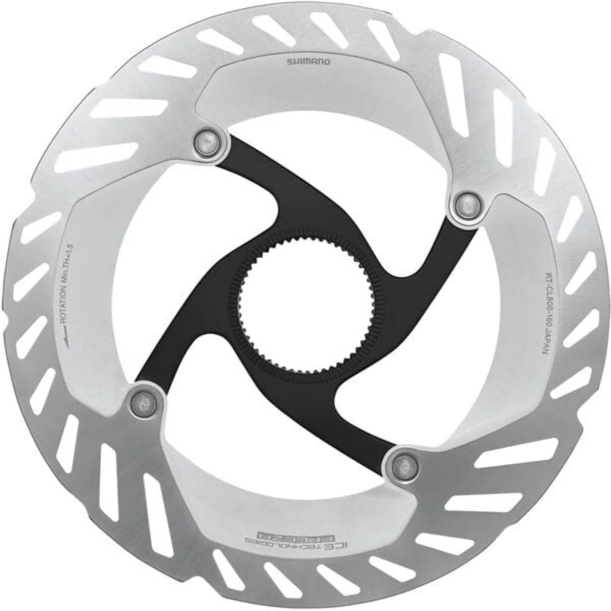 Shimano RT-CL800 STEPS Ice Tech FREEZA Brake Rotor. Internal Lockring. 160mm MAG