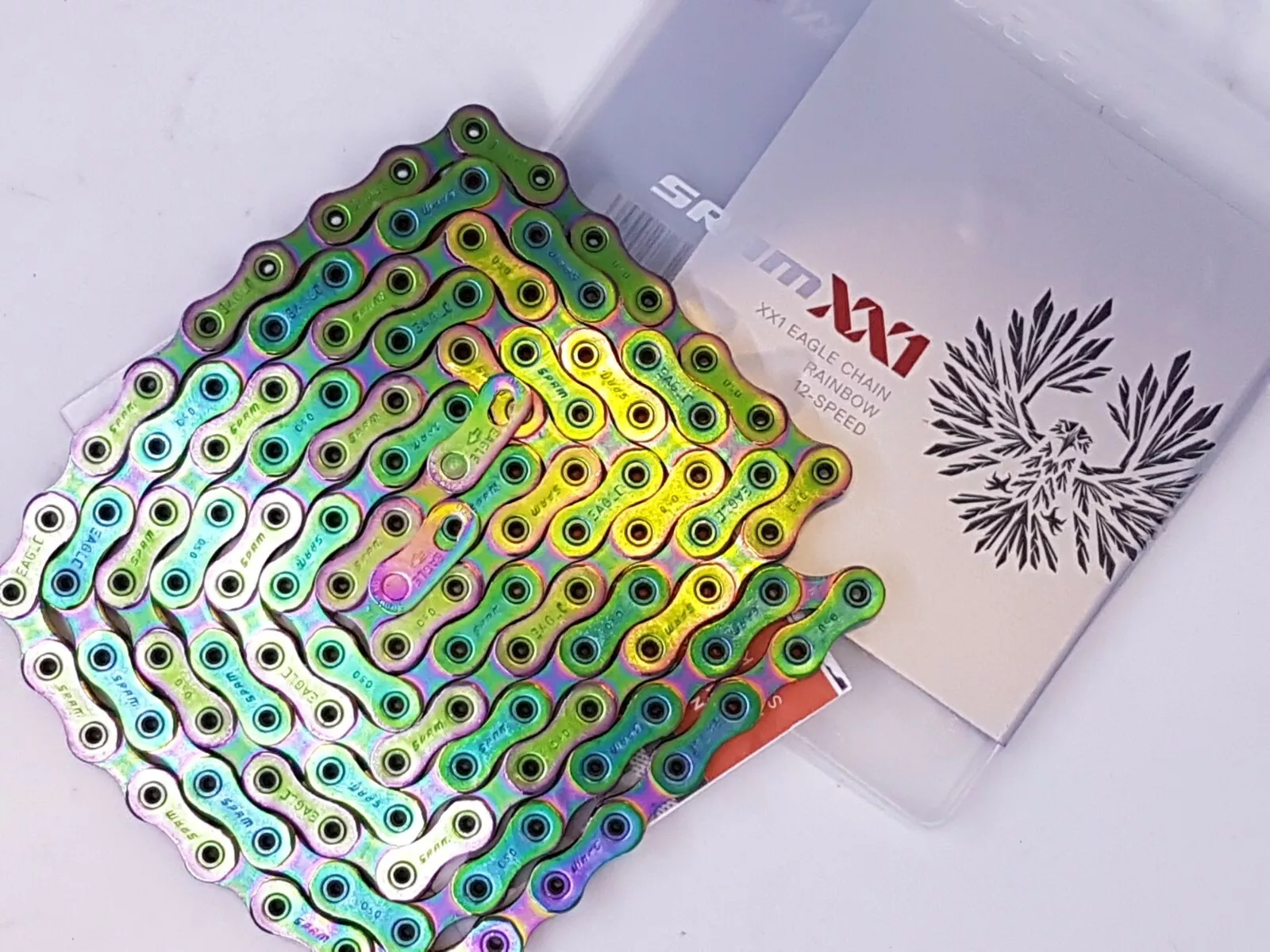 SRAM Eagle XX1 12 speed Chain Hollow Pin 126 Links - Gold Rainbow Black Copper - Image 5