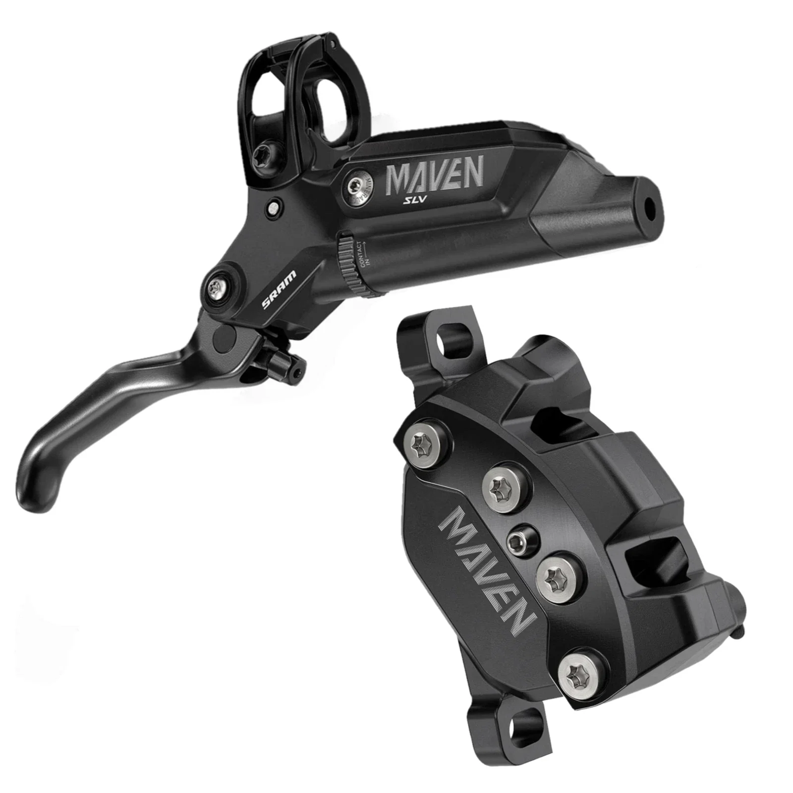 SRAM Maven Silver Stealth 4 Piston Hydraulic Disc Brake - MTB Rear Left