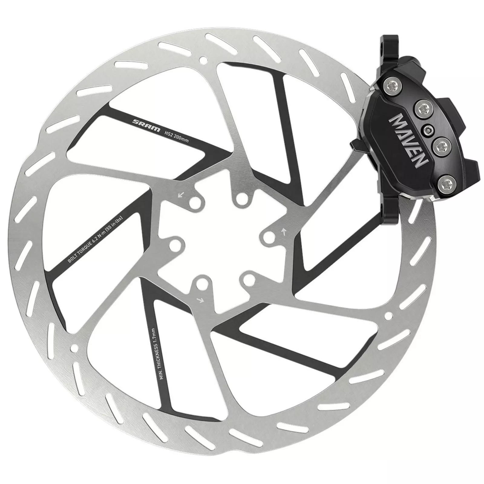 SRAM Maven Silver Stealth 4 Piston Hydraulic Disc Brake - MTB Rear Left - Image 5