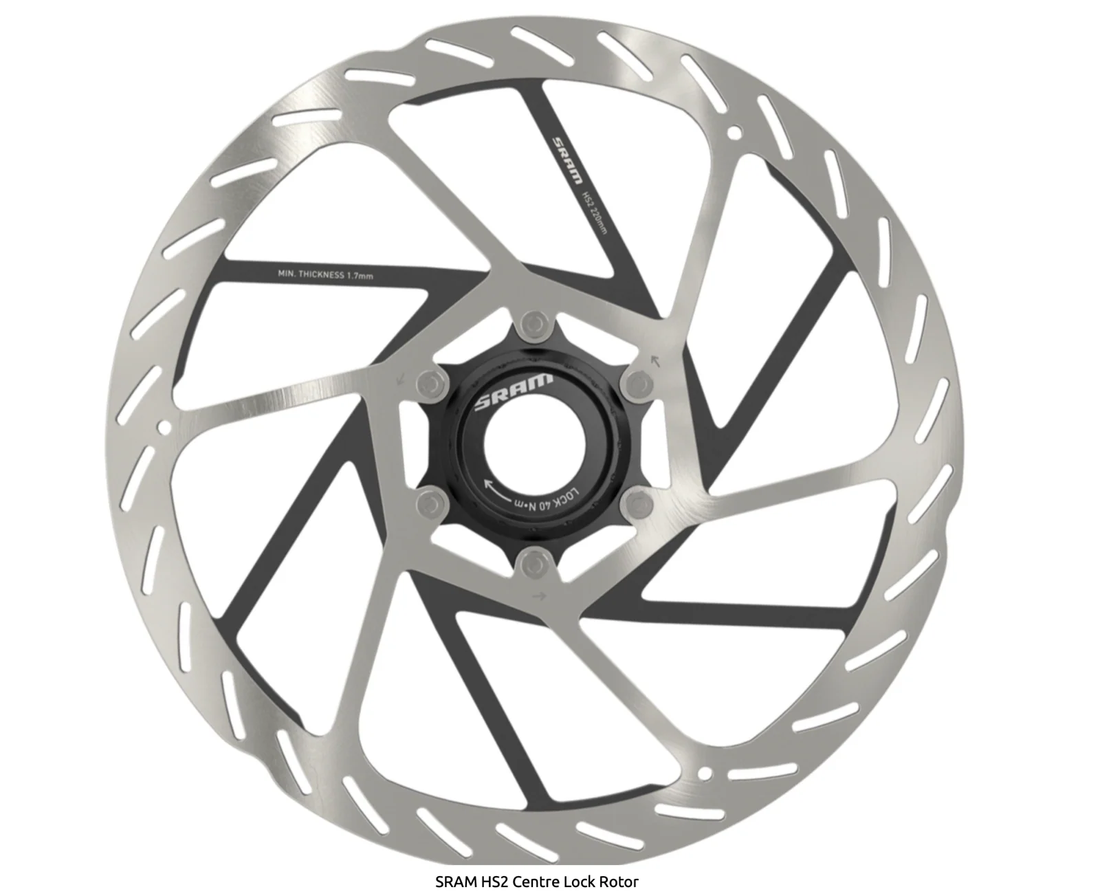SRAM - Rotor HS2 Center Lock (Includes Lockring) 160mm, 180mm, 200mm, 220mm Rounded 2022.