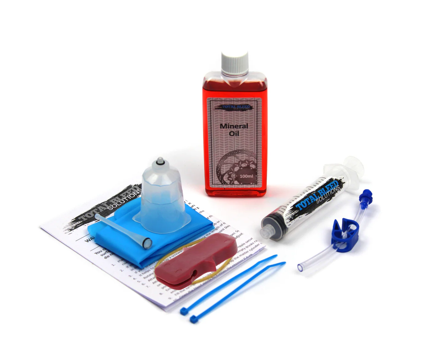 TBS FUNNEL Bleed Kit For Shimano Mountain With Optional 100ml Mineral Oil