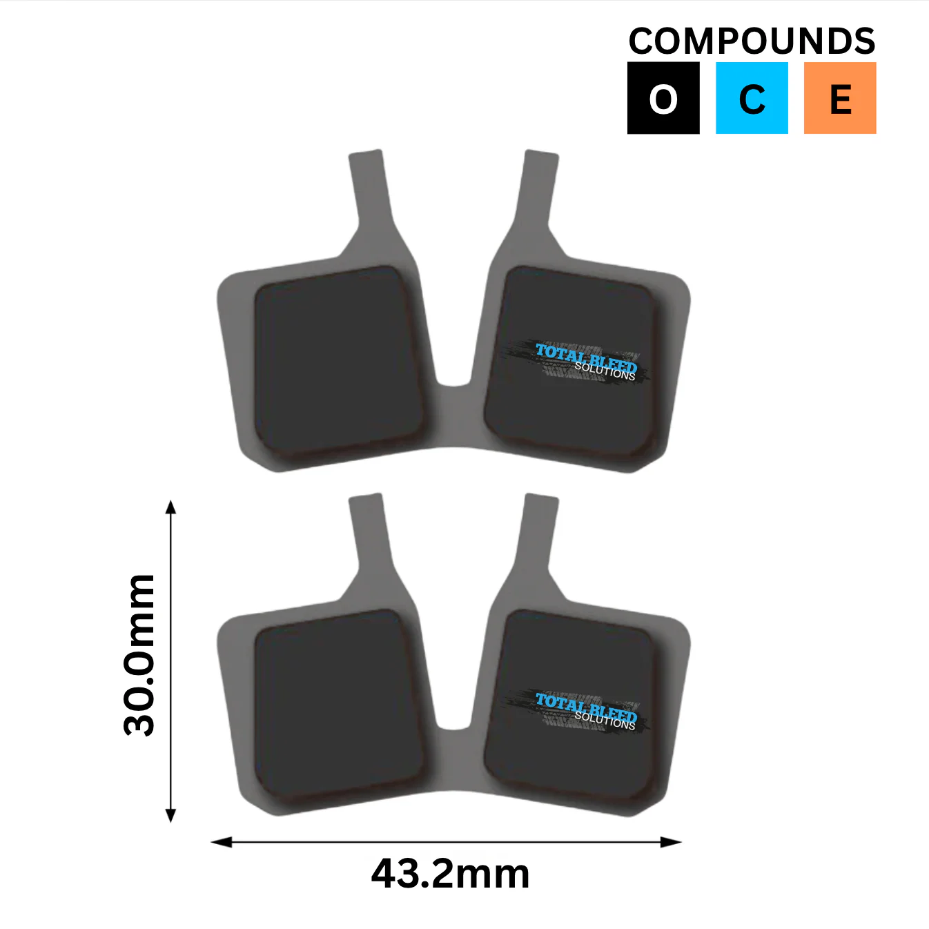 TBS Hydraulic Disc Brake Pads Like Magura 9.1 - 9.C - 9.S - 9.P - 9.R